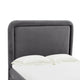 Briella Dark Grey Velvet Bed in Full