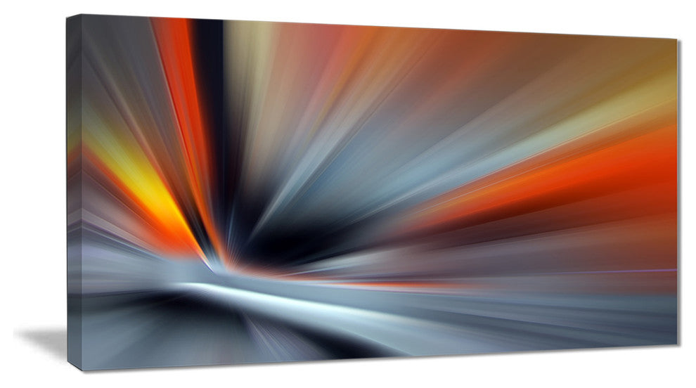 "Rays of Speed Large Lines" Abstract Digital Art Canvas Print