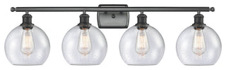 Innovations Lighting 516-4W-BK-G124-8-LED 4 Light 36" Bath Vanity Light