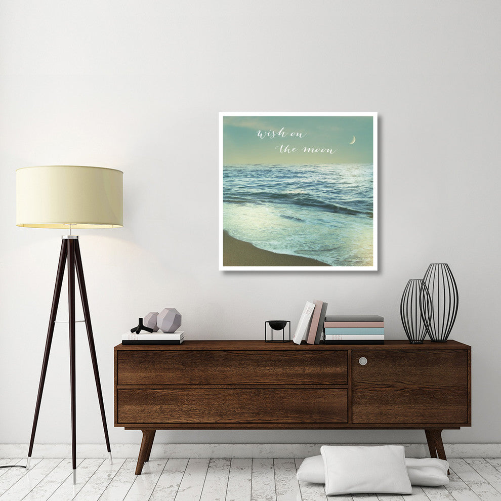 "Moonrise Beach Inspiration" Digital Paper Print by Sue Schlabach, 38"x38"