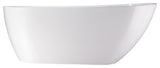 Vanity Art Freestanding Acrylic Soaking Bathtub, White/Integrated Overflow, 67"
