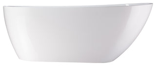 Vanity Art Freestanding Acrylic Soaking Bathtub, White/Integrated Overflow, 67"