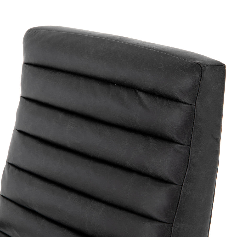 Bryson Channeled Desk Chair-Smoke