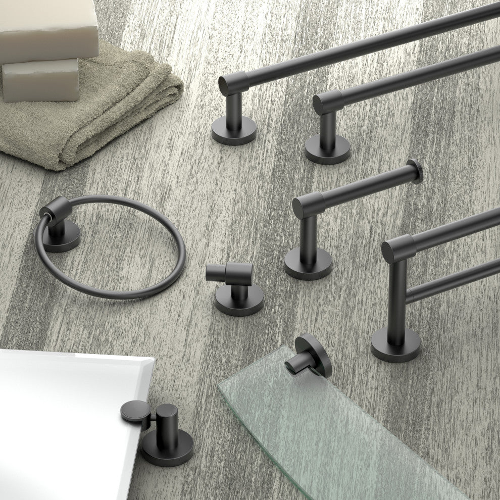 Reveal Towel Bar, Matte Black, 24", Single