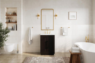 Home Living 24" Single Bathroom Vanity, Chocolate Oak