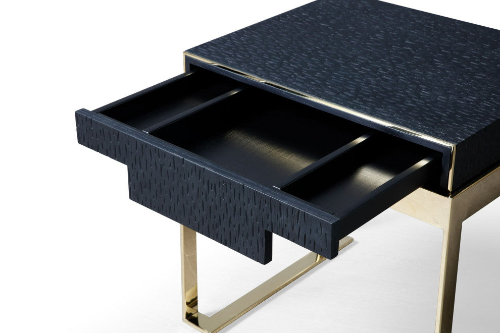 Modrest Athena and Rothsay Modern Grey Fabric, Wenge, Gold Bedroom Set
