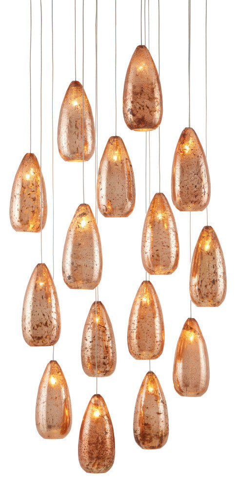 Rame Multi-Drop Pendant, Round 15-Light