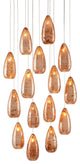 Rame Multi-Drop Pendant, Round 15-Light