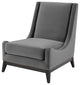 Armchair Accent Chair, Set of 2, Velvet, Gray, Modern, Lounge Hospitality