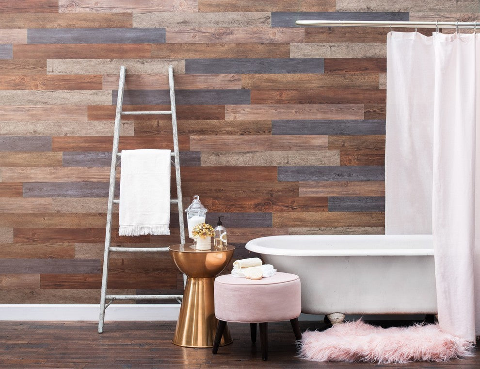 E-Z Wall Peel and Press Assorted Wall Planks