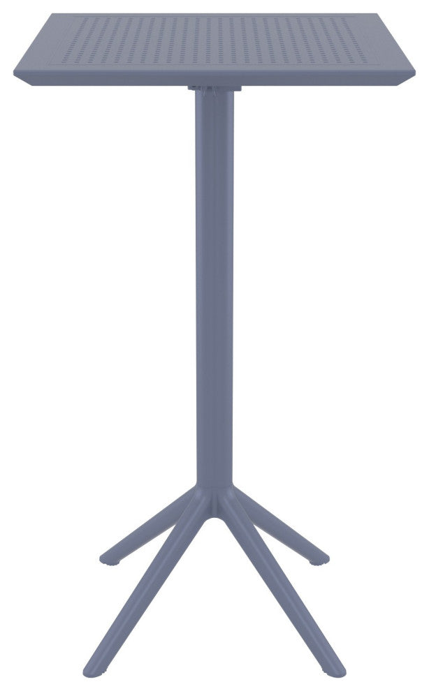 Sky Square Folding Bar Table 24 inch Dark Gray