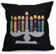 Decorative Holiday Pillow Geometric, Navy Blue, 20"x20"