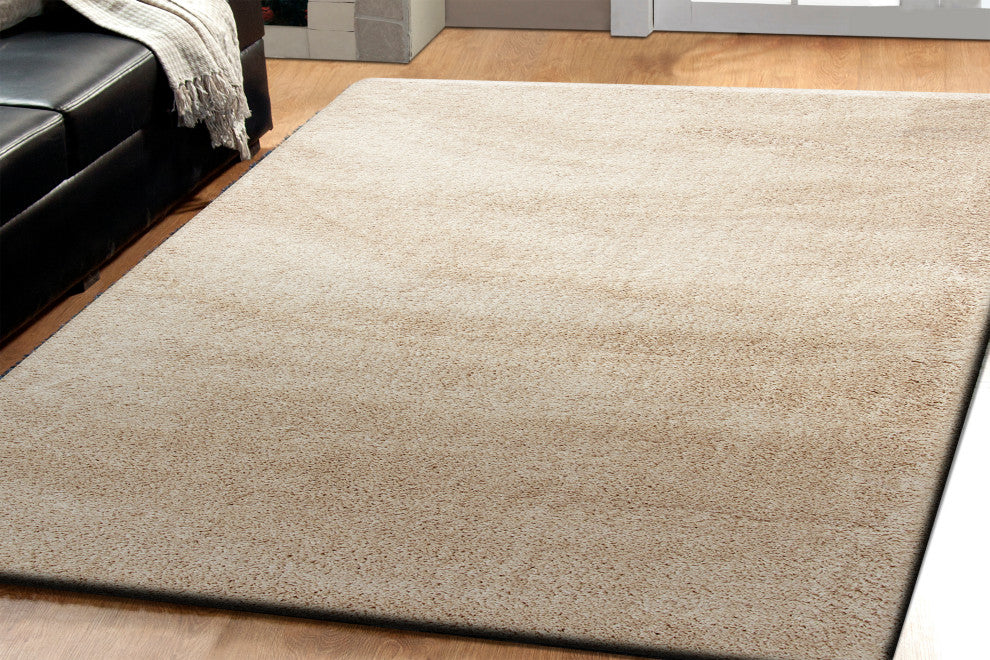 Silky Shag 5900-115 Area Rug, Beige, 6''7"x9''6"
