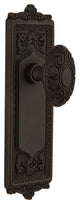 Egg and Dart Plate Passage Victorian Knob, Oil Rubbed Bronze
