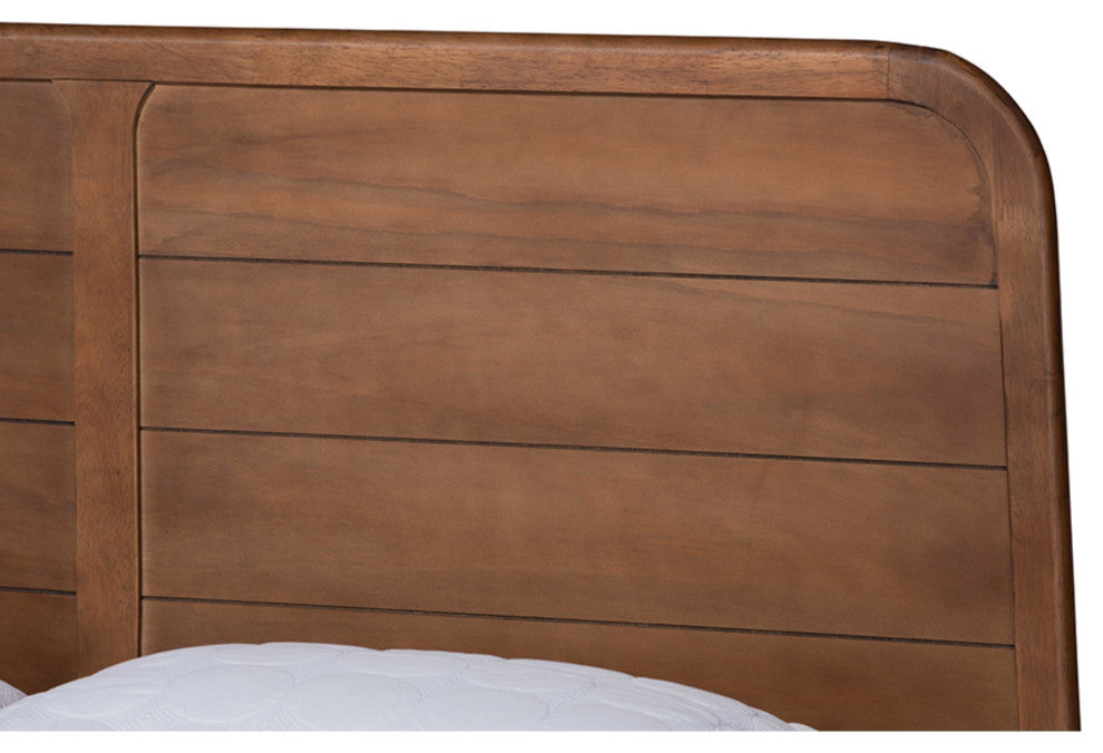 Kassidy Walnut Brown Finished Wood King Size Platform Bed