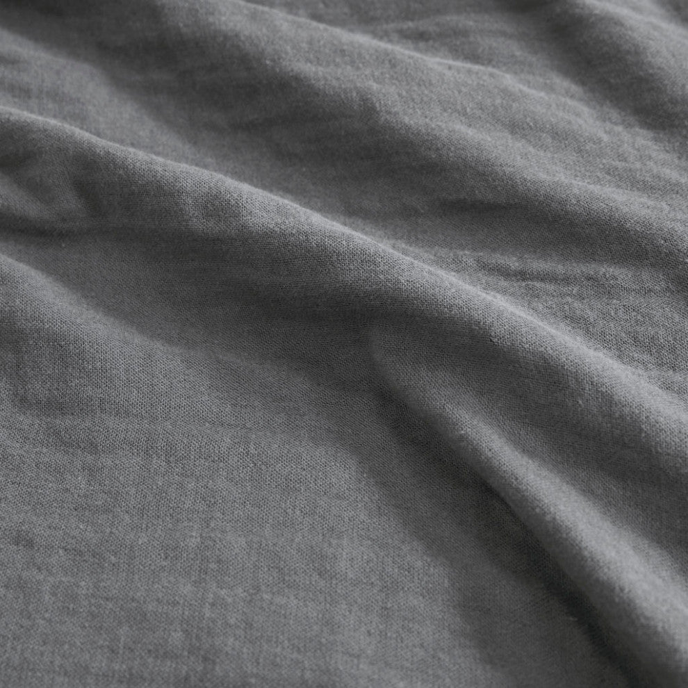 Clean Spaces Gauze 100% Cotton Lightweight Blanket, Charcoal