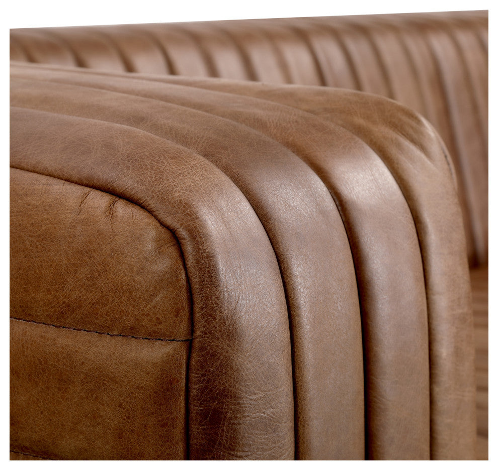 Castle Sofa Open Road Brown Leather