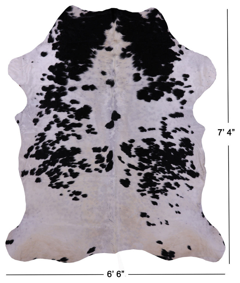 Organic Natural Hair-On Cowhide Area Rug 7' 4" X 6' 6" C1619