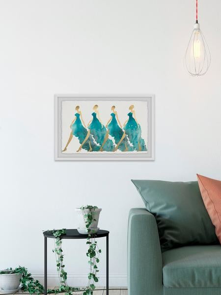 "Blue Obsession" Framed Painting Print, 18"x12"
