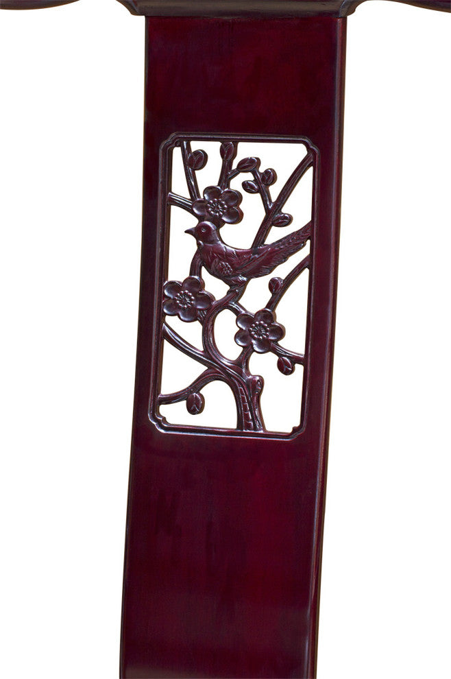 Rosewood Flower and Bird Motif Arm Chair, Flower and Bird