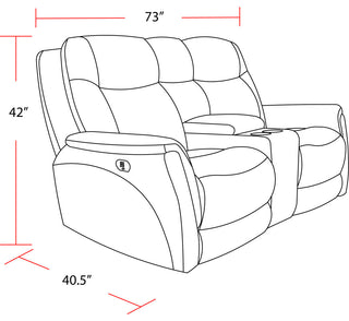 Linus Hudson Grey Power Reclining Sofa and Recliner