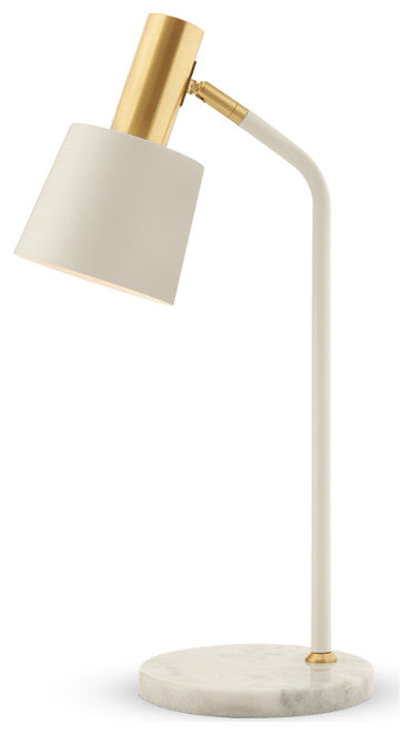 Le Locle | Modern Marble Base LED Table Lamp, Alaska White, B