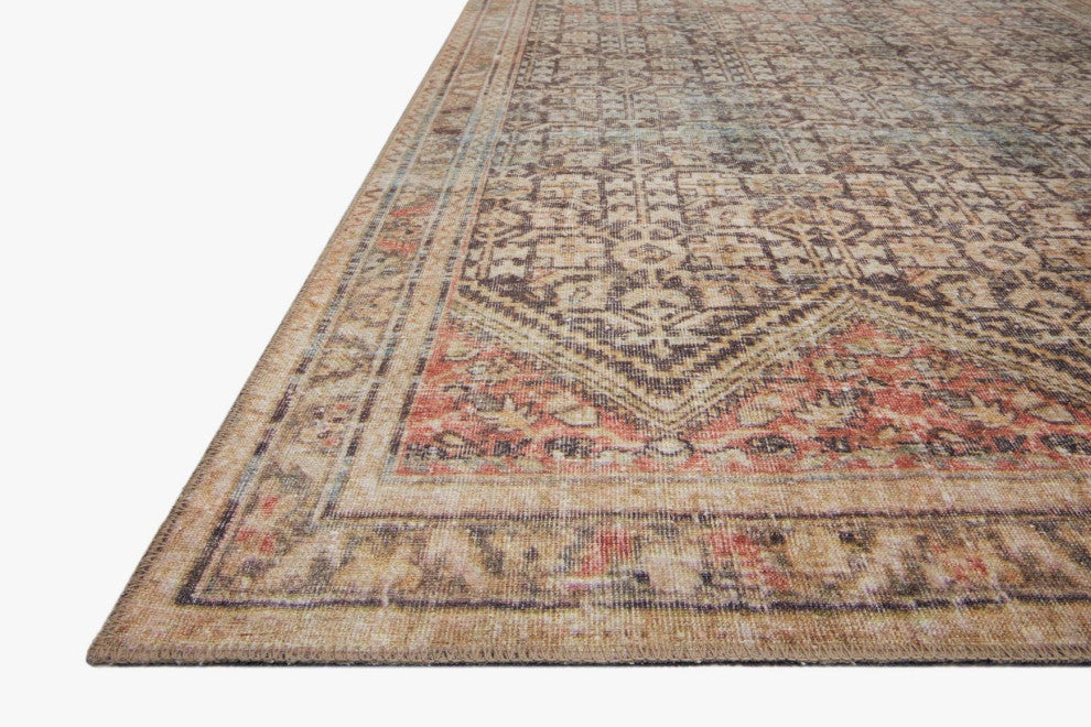 Printed Loren LQ-17 Charcoal/Multi Area Rug, 2'3"x3'9"