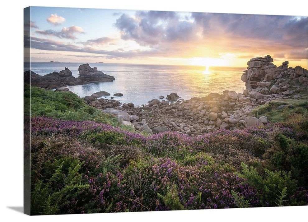 "Cote de granit rose Sunrise" Wrapped Canvas Art Print, 24"x16"x1.5"