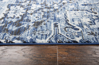 Panache PN6962 Light Blue Central Medallion Area Rug, Rectangular 3'3"x5'3"