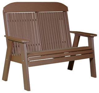 Poly Classic Bench, Chestnut Brown, 4 Foot
