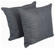 25" Double-Corded Square Floor Pillows With Inserts, Set of 2, Cool Gray