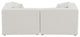 Cube Upholstered Modular Sofa, Cream, 2-Piece: 2 Corner Chair, Linen Texured Fabric