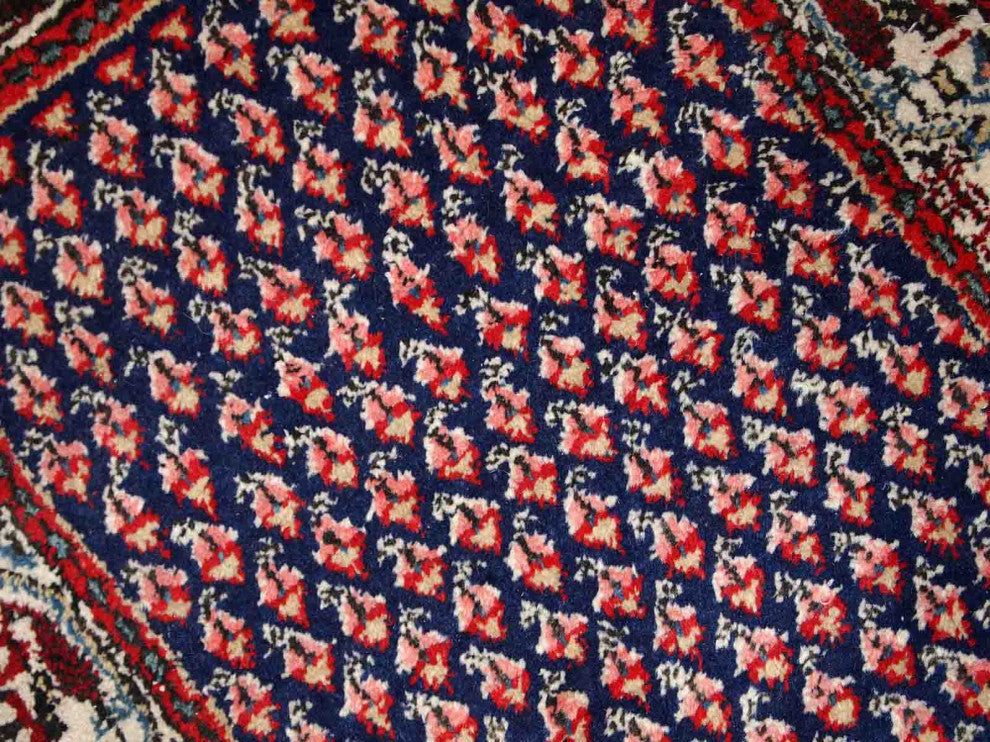 Handmade Vintage Indian Seraband Rug, 2'x4', 62cmx124cm 1970s