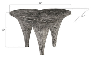 Butterfly Coffee Table, Gray Stone
