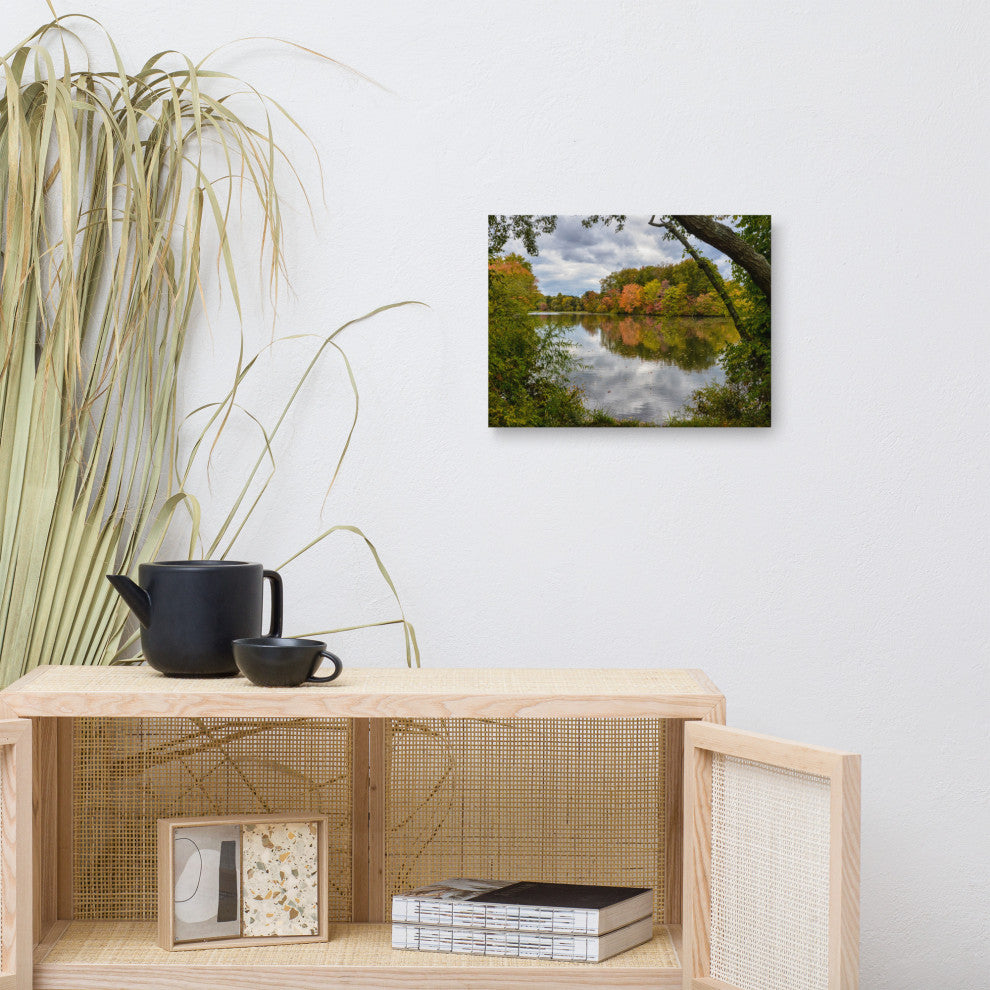 Lost in Autumn Color Landscape Photo Canvas Wall Art Print, 12" X 16"