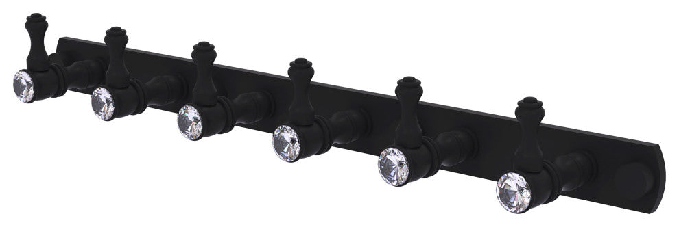 Carolina Crystal 6 Position Tie and Belt Rack, Matte Black