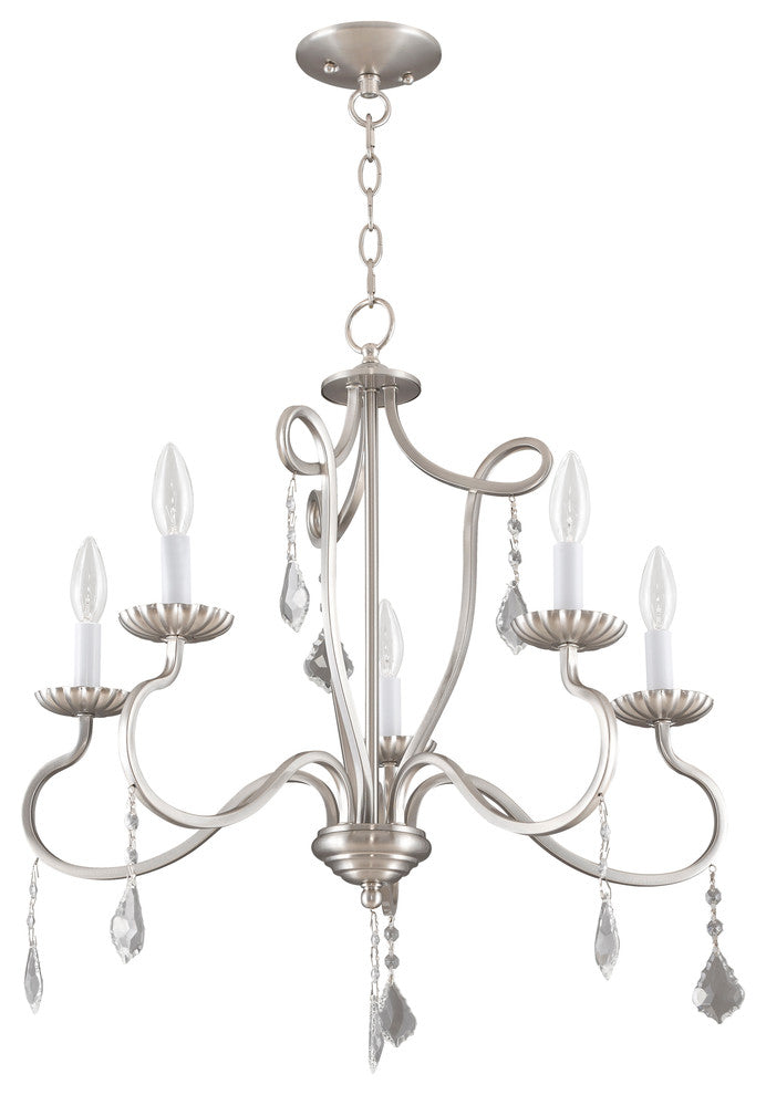 Callisto 5-Light Chandelier, Brushed Nickel