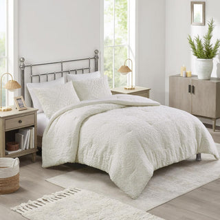3 Piece Tufted Woven Comforter Set