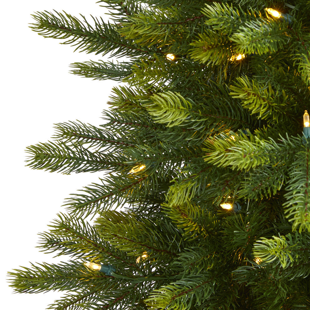 6' Manchester Fir Faux Xmas Tree W/Multifunction Lights & Bendable Branches