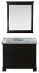 Richmond 42" Bathroom Vanity With Carrera Marble Top and Mirror