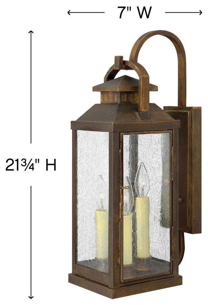 Hinkley Revere Large Wall Mount Lantern, Sienna