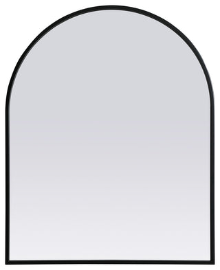 Metal Frame Arch Mirror 24X30 Inch, Black