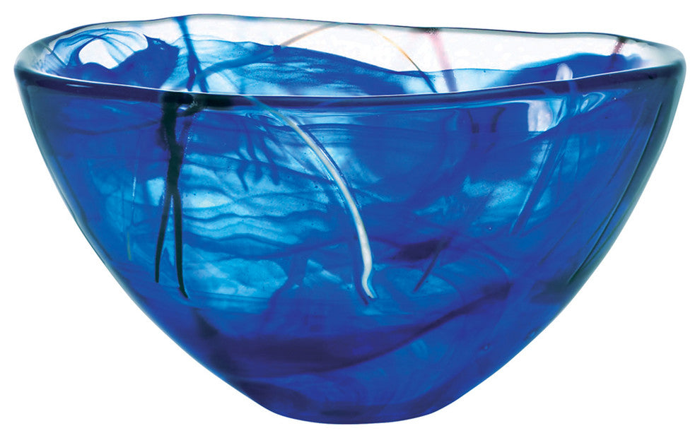 Kosta Boda Serveware Contrast Bowl, Medium, Blue