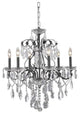 Elegant St. Francis Fixture, Dark Bronze Finish With Elegant Cut Crystal