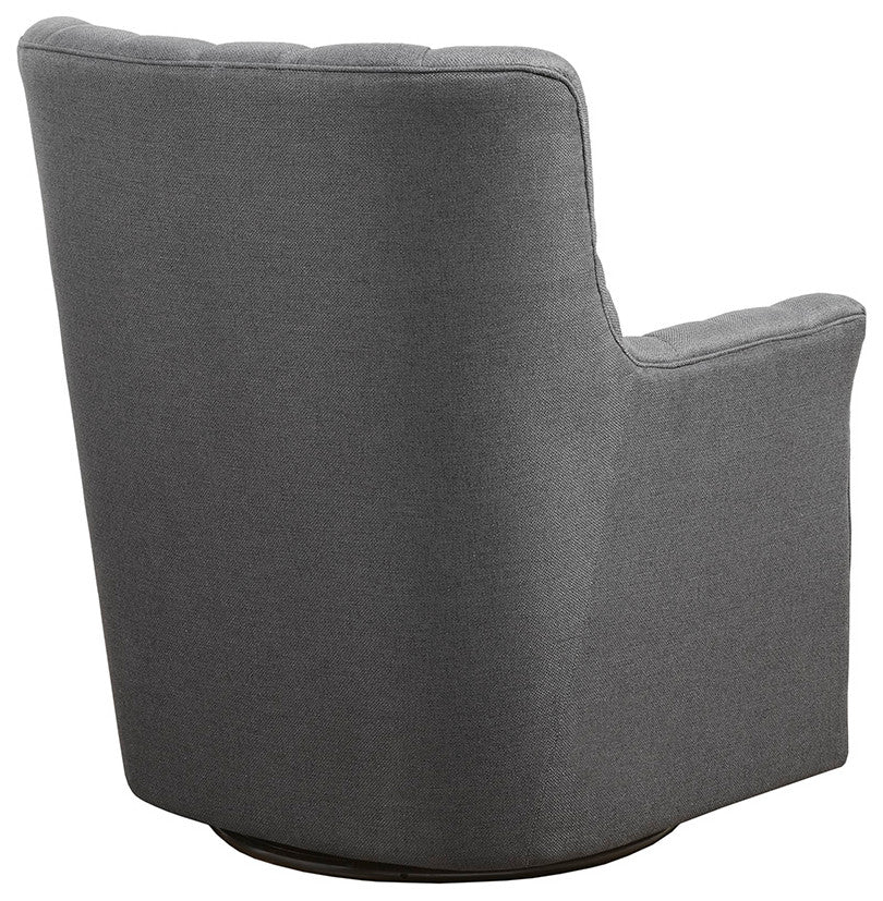 Madison Park Mathis Tufted Swivel Lounge Chair, Grey