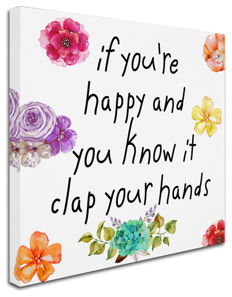Color Bakery 'Happy' Canvas Art, 14x14