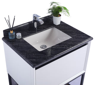 Alto Vanity, 30", Black Wood Marble