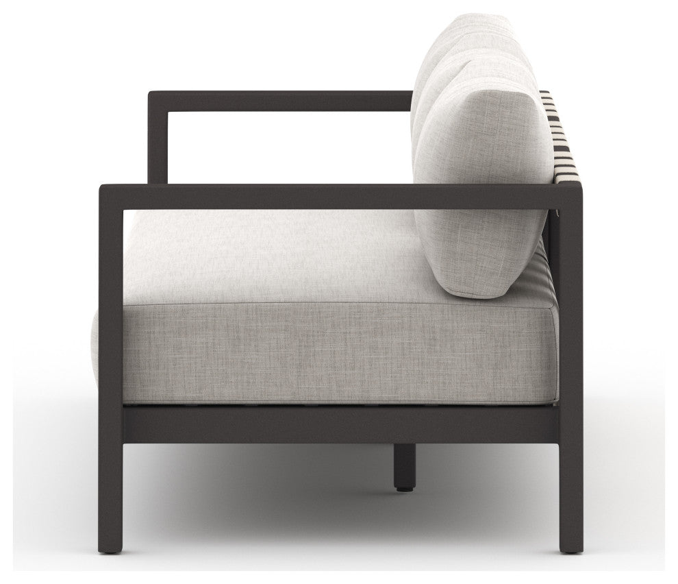 Sonoma Outdoor Sofa-88"-Bronze/Stone Gry