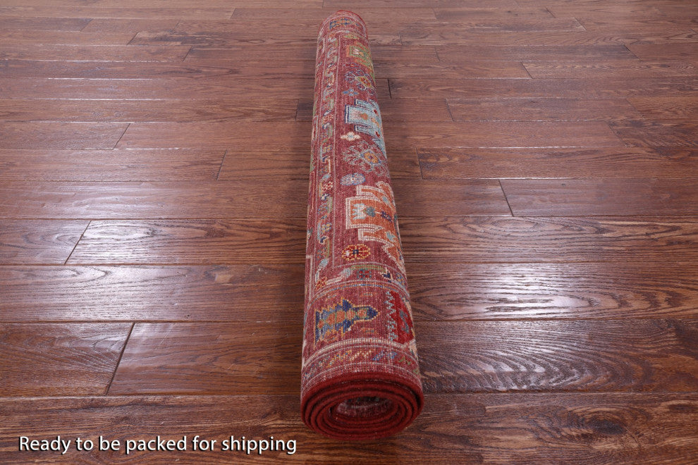 4' 1" X 6' 0" Fine Turkmen Ersari Handmade Wool Rug - Q12789