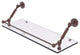 Waverly Place 24" Floating Glass Shelf with Gallery Rail, Antique Copper